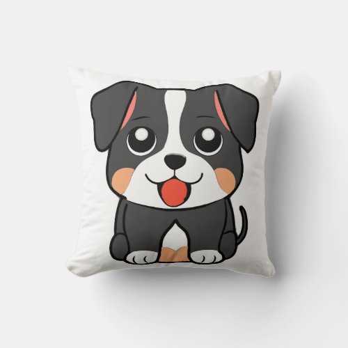 A cute puppy throw pillow