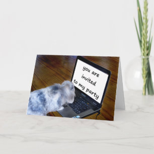 a cute rabbit party invite