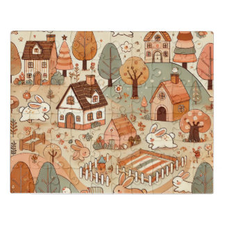 A cute rabbit village jigsaw puzzle