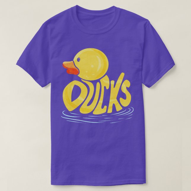 A Cute Rubber Duck With The Letters Forming It  T-Shirt (Design Front)