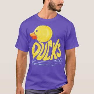 A Cute Rubber Duck With The Letters Forming It  T-Shirt