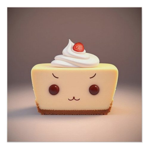 A Cute Slice of Cheesecake Poster