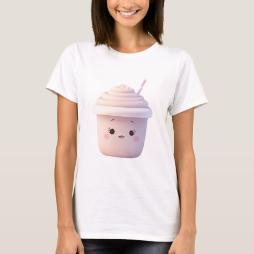 A Cute Strawberry Milkshake T_Shirt