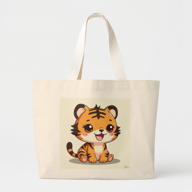 A cute tiger eco bag (Front)