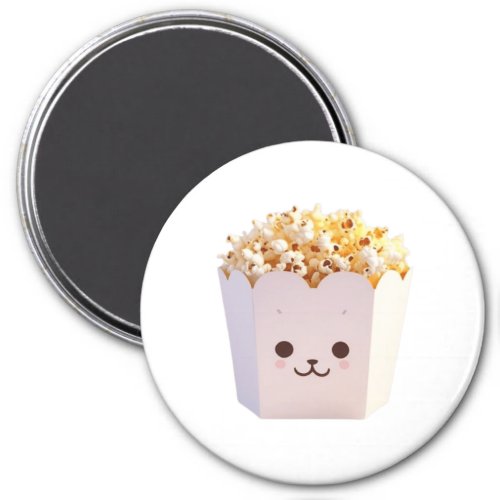 A Cute Tub of Popcorn Magnet