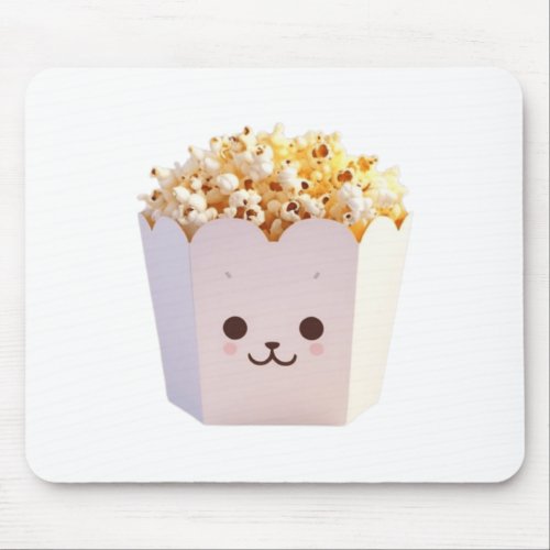 A Cute Tub of Popcorn Mouse Pad