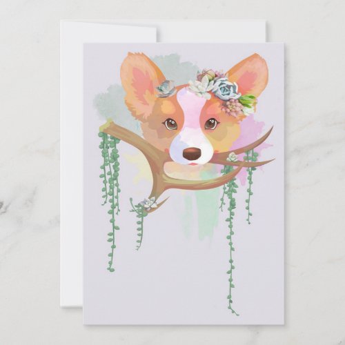 A Cute Watercolor Corgi  Holiday Gift