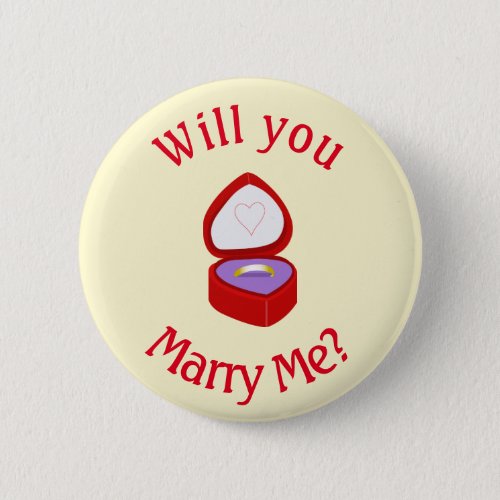 A cute Will you Marry Me Button