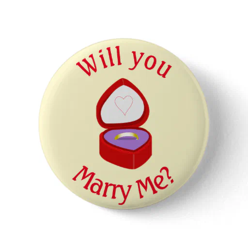 A cute 'Will you Marry Me' Button