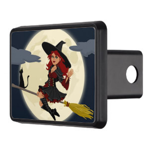 A Cute Witch Trailer Hitch Cover