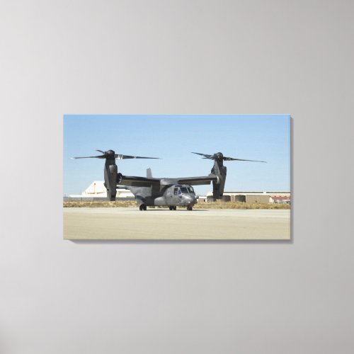 A CV_22 Osprey prepares for take_off Canvas Print