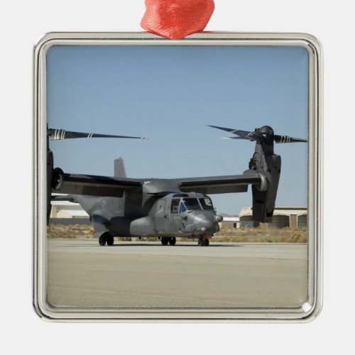 A CV_22 Osprey prepares for take_off Metal Ornament