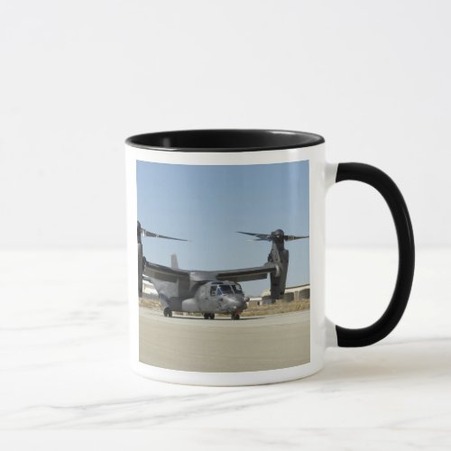 A CV_22 Osprey prepares for take_off Mug