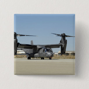 A CV-22 Osprey prepares for take-off Pinback Button