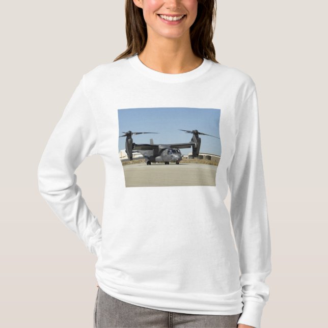 A CV-22 Osprey prepares for take-off T-Shirt (Front)
