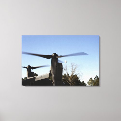 A CV_22 Osprey prepares to take off Canvas Print