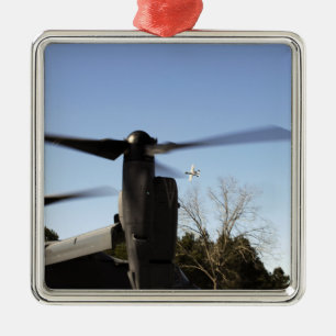 A CV-22 Osprey prepares to take off Metal Ornament