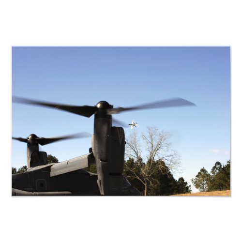 A CV_22 Osprey prepares to take off Photo Print