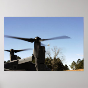 A CV-22 Osprey prepares to take off Poster