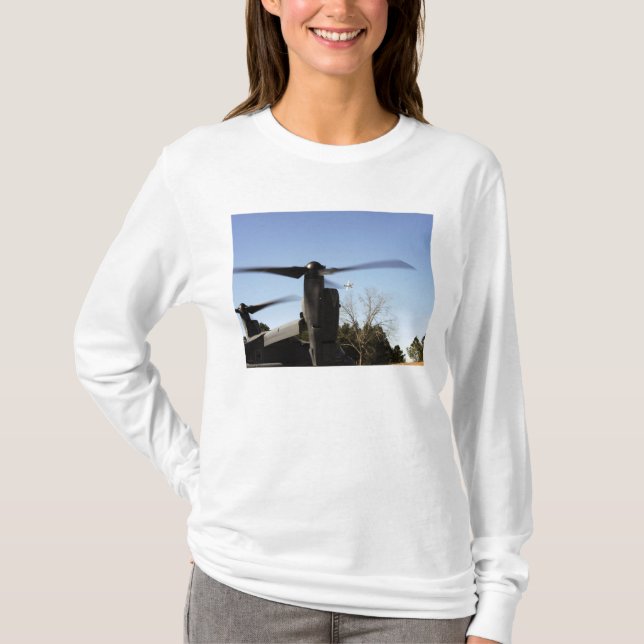 A CV-22 Osprey prepares to take off T-Shirt (Front)