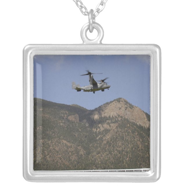 A CV-22 Osprey Silver Plated Necklace (Front)