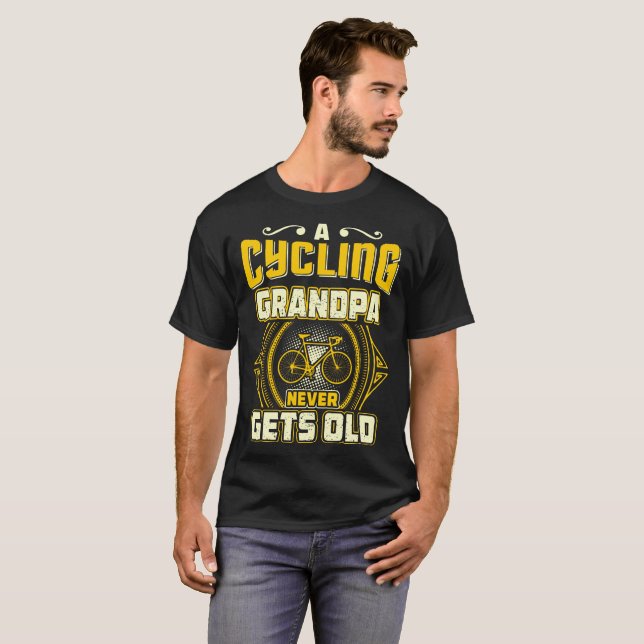 A Cycling Grandpa Never Gets Old Gift Tshirt (Front Full)
