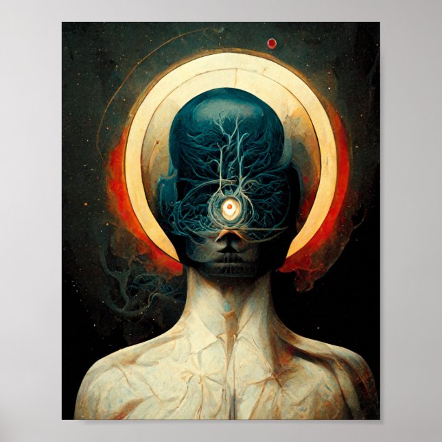 A Cyclops Surreal Dark Fantasy Art Poster (Front)