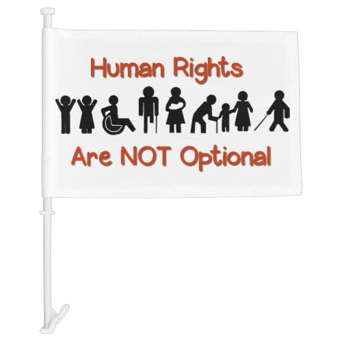 ADA Support Human Rights Arent Optional Car Flag