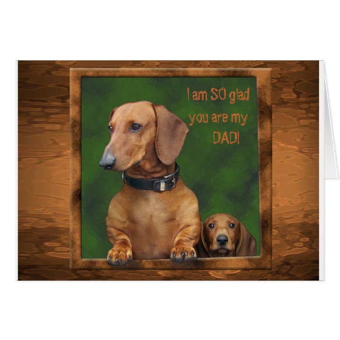 A dachshund Father's Day Cards