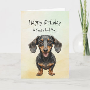 A Dachshund Personality Birthday Fun Animal Card
