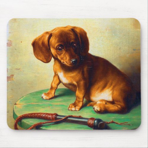 A Dachshund Puppy by Carl Reichert Mouse Pad