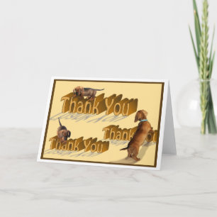 A Dachshund Thank You Card