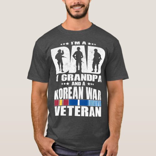 A Dad A Grandpa And A Korean War Veteran Gift T_Shirt
