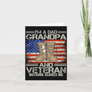 A dad grandpa and veteran fathers day 4th of july card