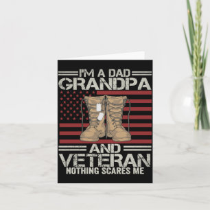 A dad grandpa and veteran fathers day performance card