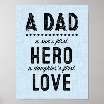 A Dad Typography Print by FoxAndNod at Zazzle