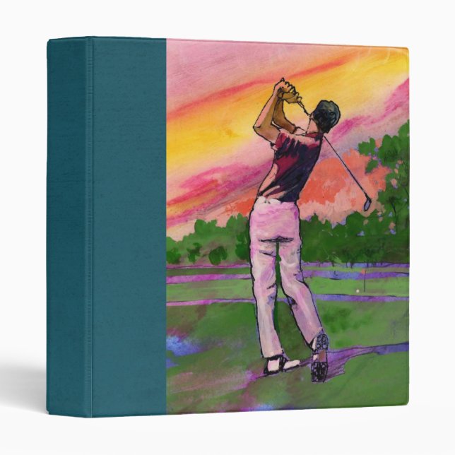 a dads golf Scrapbook 3 Ring Binder (Front/Spine)