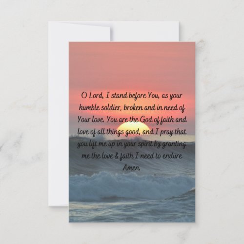 A Daily Humbling Prayer Flat Greeting Card