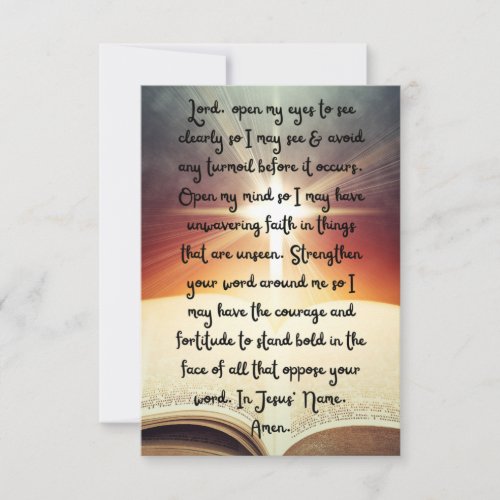 A Daily Prayer For Clarity Flat Greeting Card
