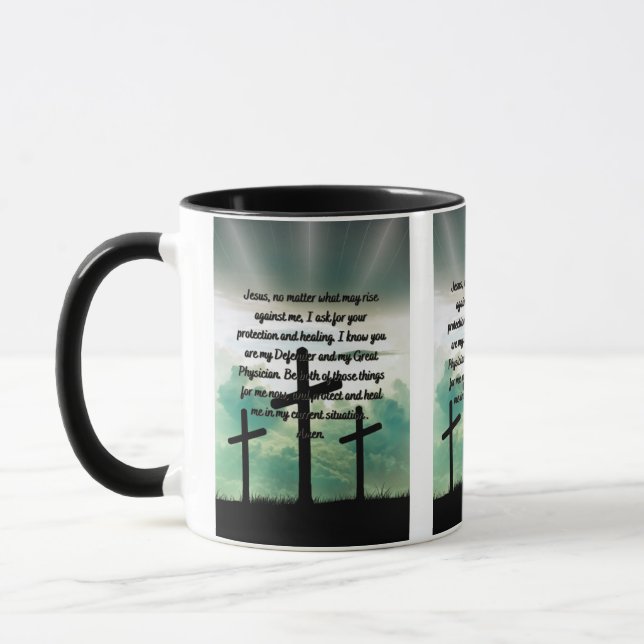 A Daily Prayer For Healing Two-Tone Mug (Left)