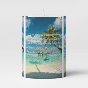 A Daily Prayer To The Lord Pillar Candle