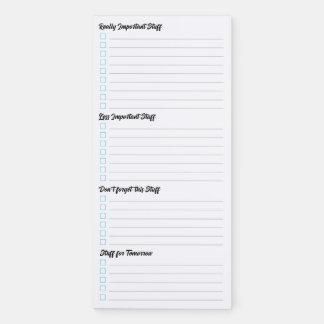 A Daily Priorities List Magnetic Notepad