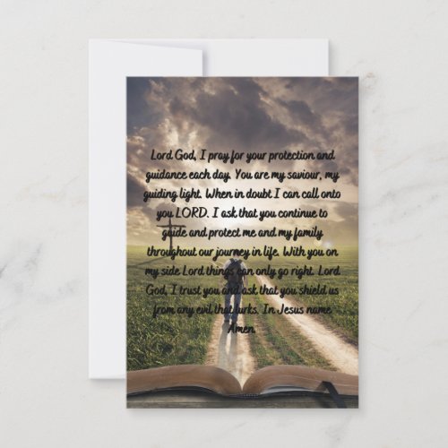 A Daily Protection Prayer Quote Flat Greeting Card