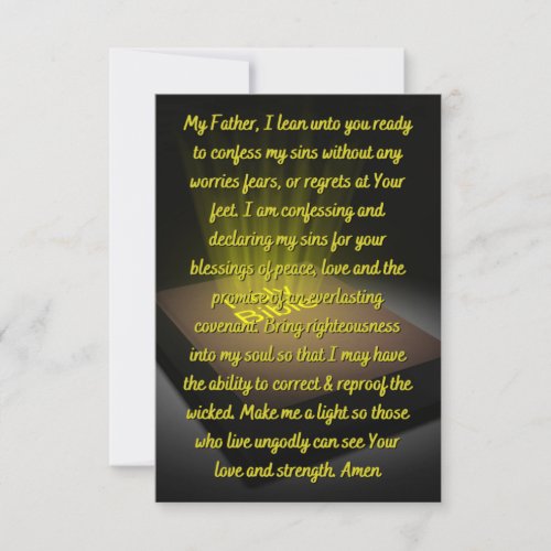 A Daily Repentance Prayer Flat Greeting Card 2