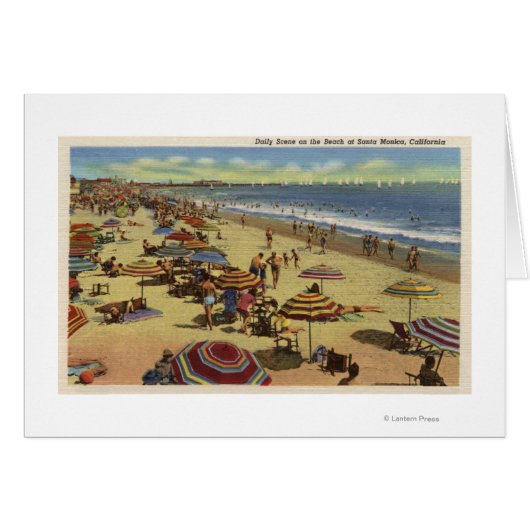 A Daily Scene on the Beach Cards (Front Horizontal)