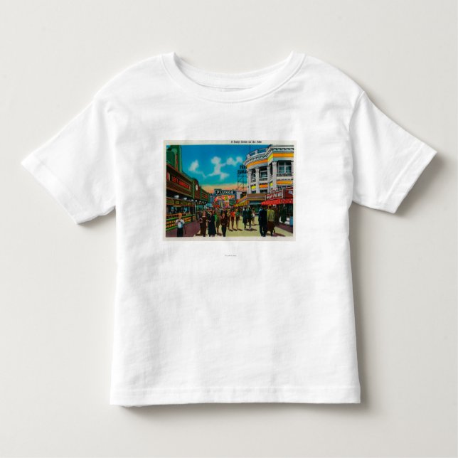 A daily scene on the Pike, Long Beach Toddler T-shirt (Front)