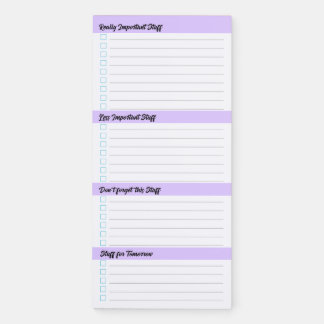A Daily To Do List Magnetic Notepad