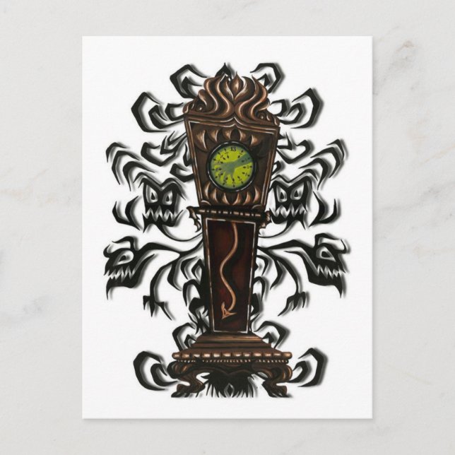 A.Daley Original 13th HOUR CLOCK postcard (Front)