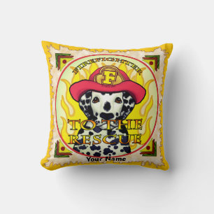 A Dalmatian Firefighter pillow