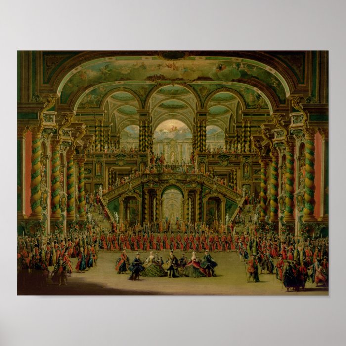 A Dance in a Baroque Rococo Palace Print